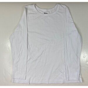 Three Dots Womens White Long Sleeve Lightweight Henley Top Size 1X